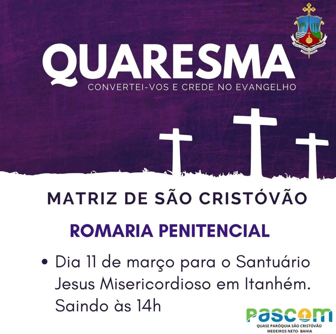 Quase paróquia São Cristóvão promove a Romaria Penitencial