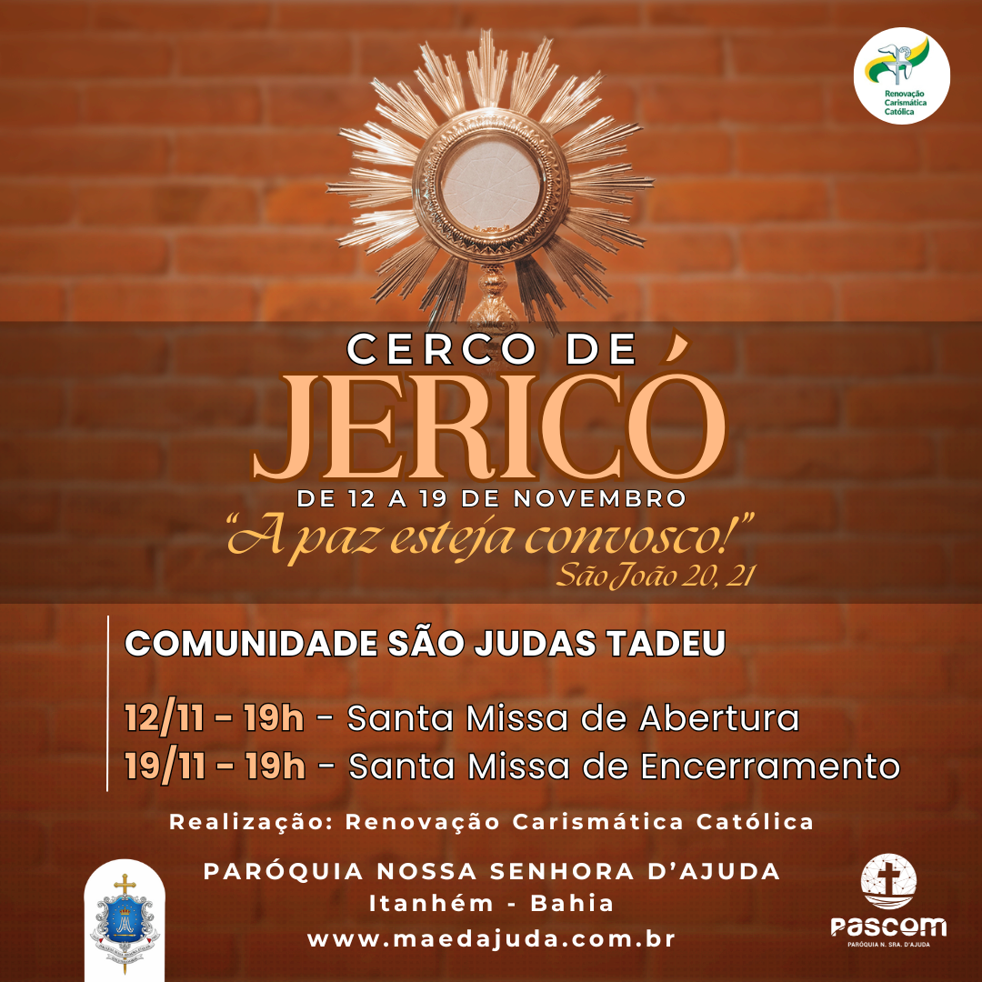 Cerco de Jericó acontecerá na Comunidade São Judas Tadeu